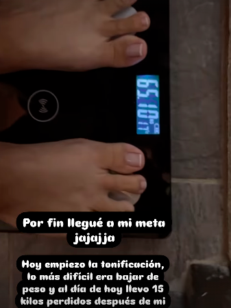 Actualmente pesa 65 kilos. /FOTO: CAPTURA DE PANTALLA