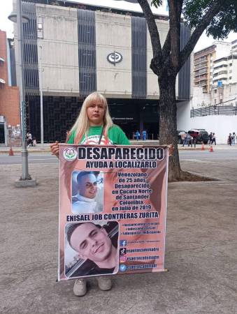 Libeth Zurita, mamá de Enisael, lo ha buscado por varias partes en Colombia. FOTO: CORTESÍA FAMILIA