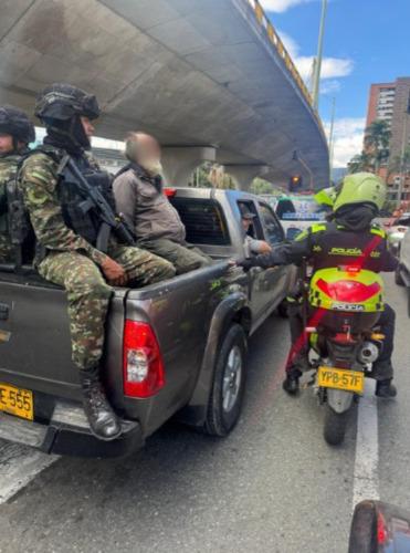 Captura del presunto responsable en Envigado. <b><span class=mln_small-caps_mln>/FOTO: CORTESÍA</span></b>