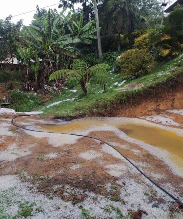 Granizada en Guarne, Antioquia. /FOTO: CORTESÍA ALCALDÍA MUNICIPAL