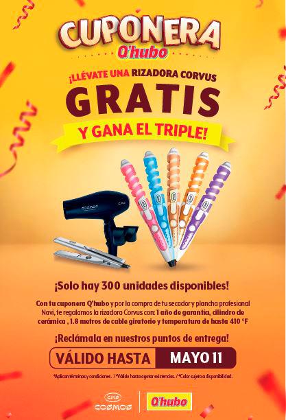 $!Q’HUBO y Cosmos te regalan una rizadora de pelo con la cuponera para el Día de la Madre