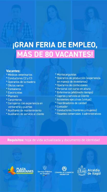 ¡Trabajo sí hay! No se pierda la gran feria de empleo en Itagüí