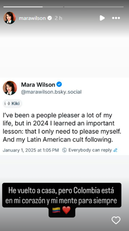 “Colombia está en mi corazón”: Mara Wilson (Matilda) parchó en Santa Elena