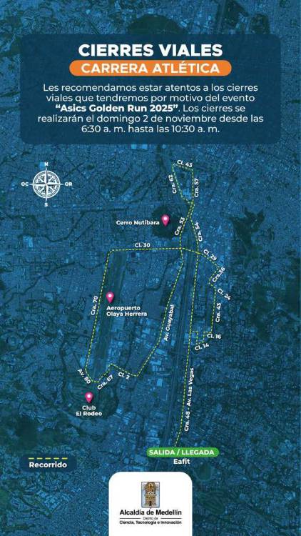 Pilas con los cierres viales durante este puente festivo en Medellín