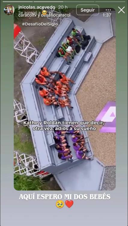 Historia de instagram de Nicolás Acevedo, novio de Katherine Gómez. FOTO: @JNICOLAS.ACEVEDO