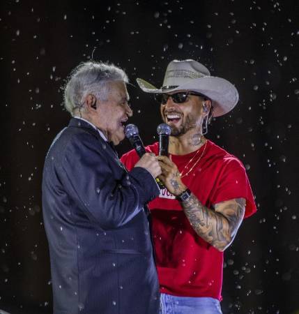 Maluma y Jorge Barón. FOTO: JULIO CÉSAR HERRERA