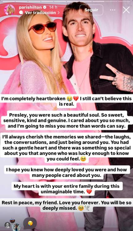 Presley y Paris fueron muy buenos amigos. FOTO: IG @parishilton