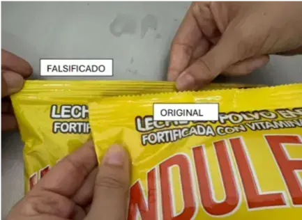 Invima alerta sobre la comercialización de leche en polvo falsificada. FOTO: INVIMA