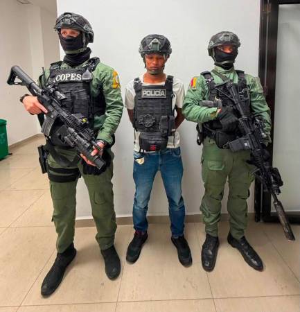 Captura de alias Chuzo. FOTO: SECRETARÍA DE SEGURIDAD DE ANTIOQUIA