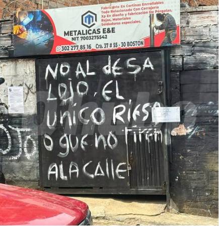 Así dejaban mensajes los habitantes desalojados. FOTO: YESSICA PÉREZ