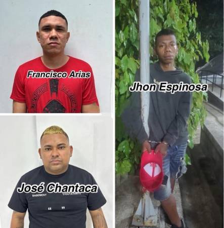 Estos serían los presuntos delincuentes. FOTO: ZONA ACTIVA INFORMA