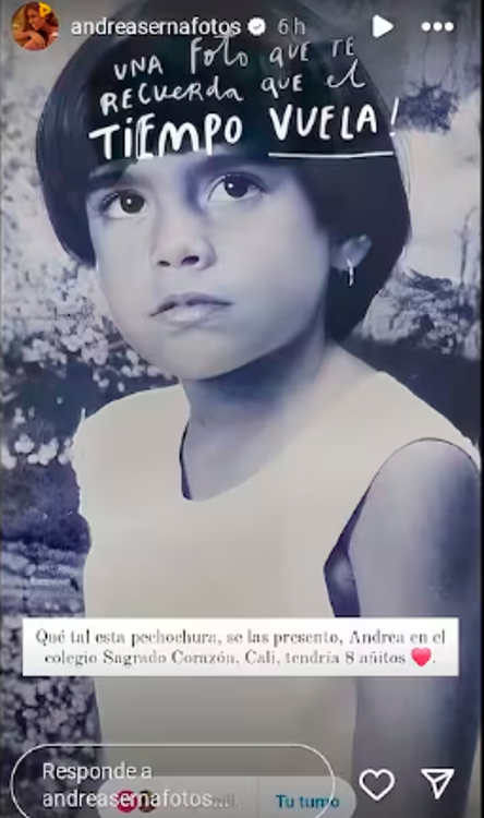 ¿Irreconocible? Así se veía Andrea Serna cuando era niña