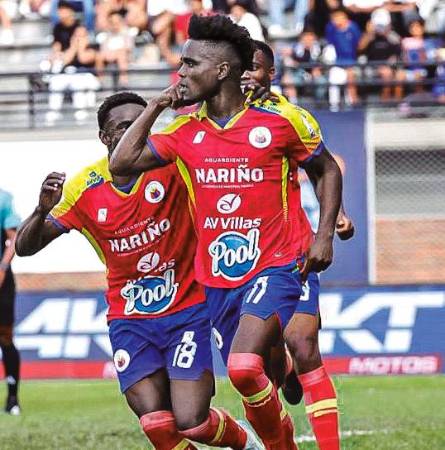 Andrey Estupiñán (foto) es el goleador de Pasto y del Apertura con 9 dianas y buscará sacarle ventaja a Morelos. FOTO: Pasto.