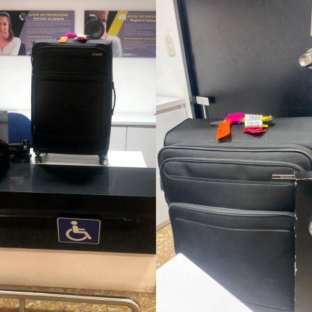 Esta es la maleta de la cantante. /FOTO: CORTESÍA POLICÍA