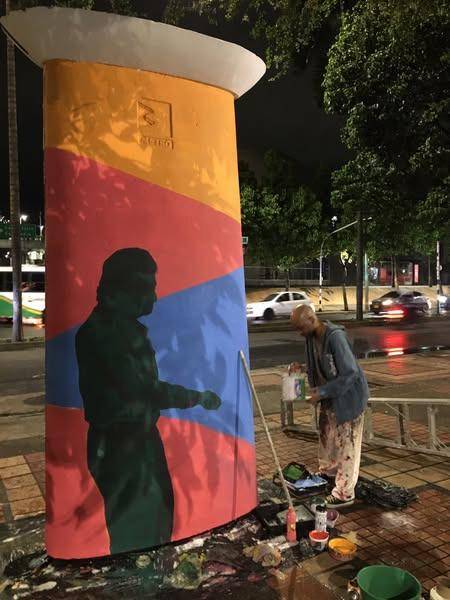 Aquí podemos ver el proceso de elaboración del mural. <b><span class=mln_small-caps_mln>/ FOTO: CORTESÍA RAFAEL RESTREPO</span></b>