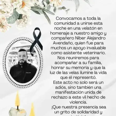 Velatón en San Pedro de los Milagros tras el crimen de veterinario