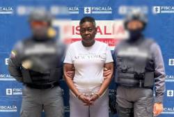 Maria Adelina Cárdenas tras ser capturada en un operativo liderado por la Fiscalía. FOTO: FISCALÍA GENERAL DE LA NACIÓN