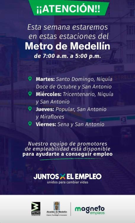 ¡Atentos! Magneto estará con ofertas de empleo en Medellín, Cali, Bogotá y Manizales