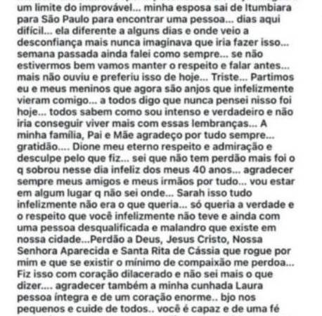 El mensaje publicado por Machado, que fue eliminado después, pero viralizado en redes sociales. TOMADO DE FACEBOOK