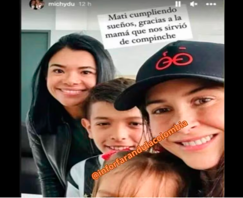 Michelle Durango junto a la madre de Matías, el primer hijo de Rigoberto Urán. /FOTO: INSTAGRAM @inforfarandulacolombia