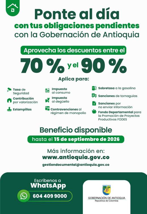 FOTO: GOBERNACIÓN DE ANTIOQUIA