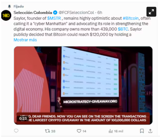 Ni la Sele se salva: hackearon su cuenta de X y esto publicaron