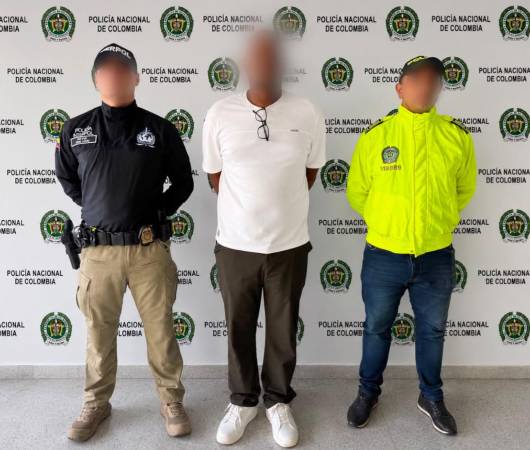 Ismael Abdiel González Pomares, retenido por las autoridades colombianas en Medellín. FOTO: POLICÍA NACIONAL