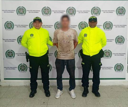 Capturado por violencia física y sexual a su expareja en Bello. FOTO: POLICÍA METROPOLITANA