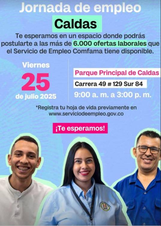 Caldeños, atentos a la Feria de Empleo este viernes en su municipio