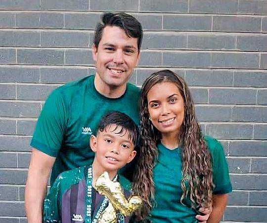 Oriana Sivira (Der.), José Alejandro Ruiz (Izq.) y Juan Andrés Ruiz Sivira (Aba.). FOTO: CORTESÍA