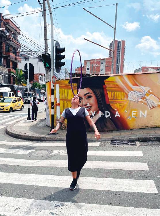 Andrea dice que la actividad física le ayudó a tener un mejor embarazo con su primer hijo.