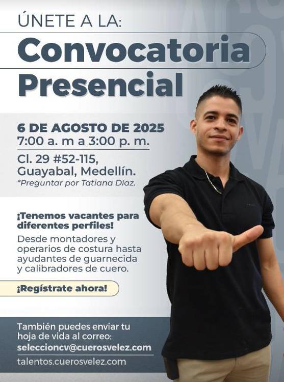 ¡Ojo! Hay convocatorias laborales en Medellín y Bello este miércoles