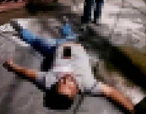 Este hombre falleció a los pocos minutos del accidente. /FOTO: CORTESÍA DENUNCIAS ANTIOQUIA