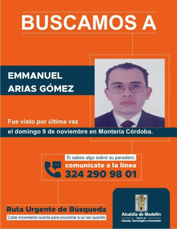 Angustia por Emmanuel. FOTO: ALCALDÍA DE MEDELLÍN