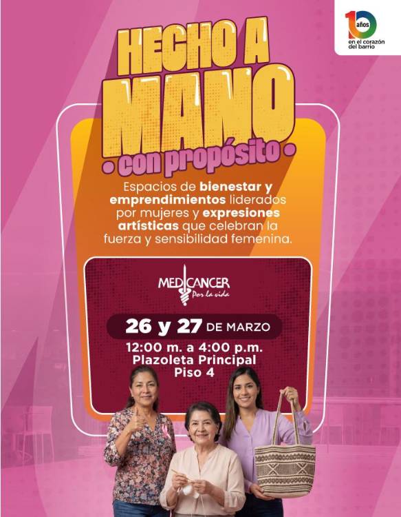 Hecho a Mano con propósito, el espacio para emprendimientos de Aventura y Medicáncer