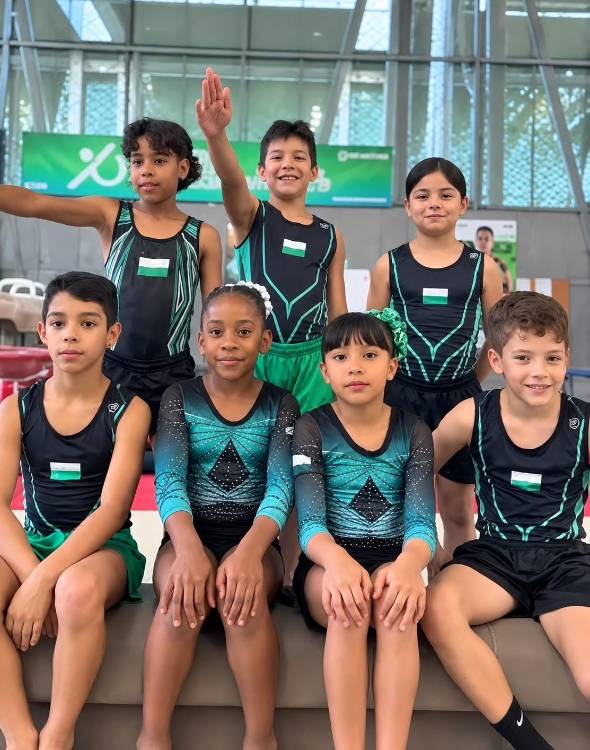 De arriba a abajo (de izq. a der.): Thiago Ramírez, Juan José Patiño, Maximiliano Botero, Bryant Soto, Valery Hinestroza, Luciana Tamayo e Isaac Herrera, son los 7 clasi ficados en Preinfantil al Suramericano. FOTO: CORTESÍA