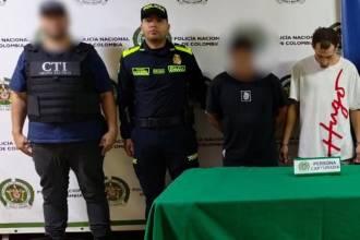 Cristian Durango Zapata, alias Tombito; y Dniel Felipe Villa Rivillas, alias Piña. FOTO: FISCALÍA