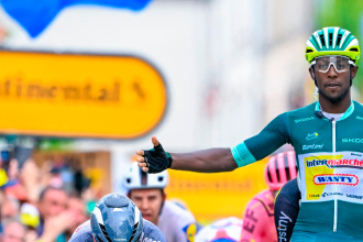 Biniam Girmay, ciclista eritreo. / FOTO: X @IntermarcheW