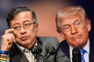 ”Suena bien para mí”, respondió Trump (der) sobre si haría una operación similar a la de Venezuela en Colombia. FOTOS: COLPRENSA Y GETTY IMAGES