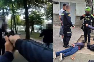 Momento de la captura de los presuntos delincuentes. FOTO: POLICÍA 