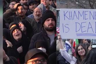 Mientras en algunas zonas de Irán hay manifestaciones en contra de EE. UU. e Israel, iraníes en otros países celebran. FOTOS: CAPTURA DE VIDEO FRANCE 24