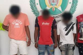 Los hombres tenían antecedentes por hurto y homicidio. FOTO: POLICÍA 