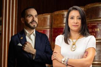 Abelardo de la Espriella y Claudia Benavides, nombrada ministra de Ciencia. FOTOS: COLPRENSA Y X DE CLAUDIA