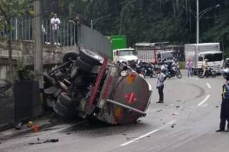 El accidente ocurrió en la tarde de este 13 de junio. FOTO: DENUNCIAS ANTIOQUIA