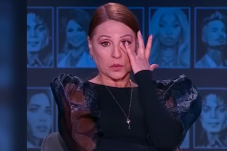 Amparo Grisales lloró durante una presentación. /FOTO: TOMADA DE VIDEO