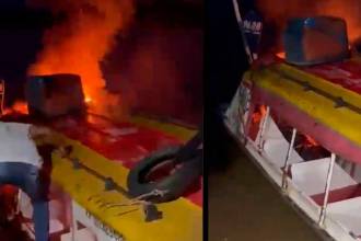La embarcación iba para San Jacinto, Bolívar. FOTO: CAPTURA DE VIDEO X @eltiempo