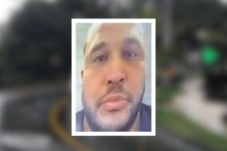 Momento en que el cabecilla del Tren de Aragua se precipitó desde un quinto piso. /FOTOS: LAURA ROSA JIMÉNEZ Y 24HORAS.CL (ENDER ROJAS DETALLE)