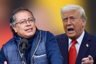 Gustavo Petro pidió marchar por “amenazas” de Trump. FOTOS: GETTY IMAGES, COLPRENSA