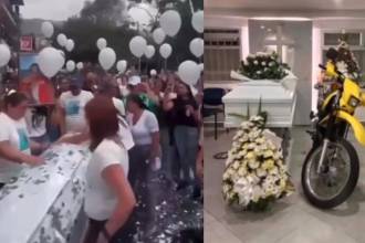 Despedida de alias Chom en Manrique. /FOTO: CAPTURAS VIDEO PRENSA PAISA 