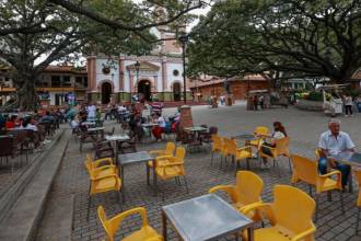 Parque principal de Ciudad Bolívar. FOTO: MANUEL SALDARRIAGA